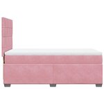 vidaXL Sommier à lattes de lit avec matelas Rose 100x200 cm Velours