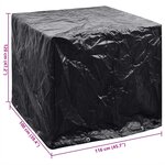 vidaXL Housse de récipient IBC 8 œillets 116x100x120 cm