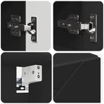vidaXL Ensemble de mobilier de salle de bain avec tiroir 4 Pièces Noir