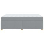 vidaXL Cadre de lit avec matelas Gris clair 140 x 200 cm tissu