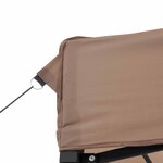 vidaXL Tente de fête 279 x 410 x 315 cm Marron Tissu Oxford