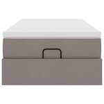 vidaXL Cadre de lit ottoman avec matelas taupe 80x200 cm tissu