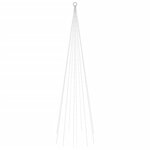 vidaXL Sapin de Noël sur mât de drapeau 310 LED Blanc chaud 300 cm