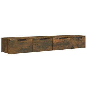 vidaXL Armoires murales 2 Pièces Chêne fumé 68x30x20 cm Bois d'ingénierie