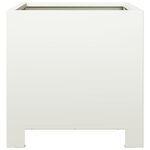 vidaXL Jardinières 2 Pièces blanc 30x30x30 cm acier