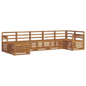 vidaXL Ensemble de canapés d'extérieur 7 pc Naturel