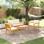vidaXL Ensemble bistrot 4 Pièces Marron 75 x 45 x 38cm