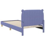 vidaXL Cadre de lit pour enfants avec tête de lit Bleu denim tissu