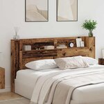 vidaXL Tête de lit Bois ancien 200 x 15 x 103 5 cm Bois d'ingénierie