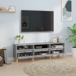 vidaXL Meuble TV gris béton 150x30x44 5 cm bois d'ingénierie