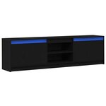 vidaXL Unites TV 2 Pièces Noir 180 x 34 x 50 cm Bois d'ingénierie