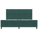 vidaXL Cadre de lit avec tête de lit Vert foncé 200 x 200 cm Velours