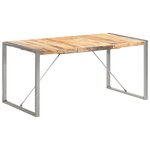 vidaXL Table à manger 160x80x75 cm Bois de manguier massif brut
