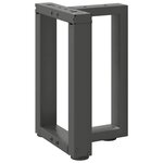 vidaXL Pieds de table basse en T 2 pièces Anthracite 38 x 25 x (42-43) cm Acier