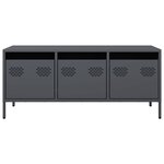 vidaXL Meuble TV anthracite 101 5x39x43 5 cm acier laminé à froid