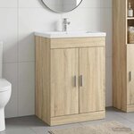 vidaXL Meuble sous lavabo de salle de bain Chêne Sonoma