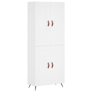 vidaXL Buffet haut Blanc 69 5x34x180 cm Bois d'ingénierie