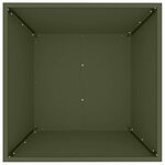 vidaXL Pot de jardin en forme de bol 5 Pièces Vert olive 50 x 50 x 15 cm