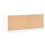 vidaXL Meuble TV avec portes en verre blanc 102x37x42 cm