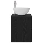 vidaXL Meuble lavabo mural Chêne noir 49 5 x 35 x 63 cm
