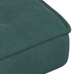 vidaXL Chaise de relaxation avec tabouret Vert foncé Velours