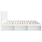vidaXL Cadre de lit avec rangement et tête de lit Blanc 200 x 200 cm