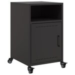 vidaXL Tables de chevet 2 Pièces noir 36x39x59 cm acier