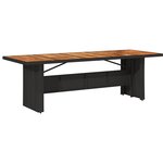 vidaXL Ensemble de salle à manger de jardin de 9 pièces en poly rotin noir