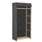 vidaXL Garde-robe Gris 79 x 40 x 170 cm Tissu