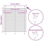 vidaXL Store plissé bleu 115x100 cm largeur du tissu 114 4cm polyester