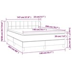 vidaXL Sommier à lattes de lit avec matelas Bleu 140x200 cm Tissu