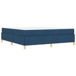 vidaXL Lit à ressorts avec matelas Bleu et Blanc 180 x 200 cm tissu