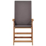 vidaXL Chaises de jardin pliables avec coussins  4 Pièces en bois de teck solide