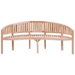 vidaXL Banc de jardin en forme de banane 200 cm bois de teck solide