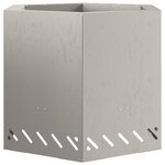 vidaXL Foyer sans Fumée Hexagonal 58x58x51 cm en Acier Résistant aux Intempéries