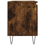 vidaXL Meuble TV chêne fumé 104x35x50 cm bois d'ingénierie