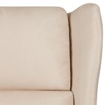 vidaXL Fauteuil inclinable Crème Tissu