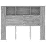 vidaXL Armoire de tête de lit Sonoma gris 140x18 5x104 5 cm