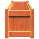 vidaXL Jardinière cire marron 150x31x31 cm bois de pin massif