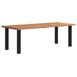 vidaXL Table à manger marron clair bois de chêne massif rectangulaire