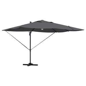 vidaXL Parasol Roma à Bras Déporté Anthracite  Noir 352 x 251 x 265 cm