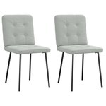 vidaXL Chaises à manger lot de 2 Gris clair Velours