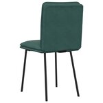vidaXL Chaises à manger lot de 2 Vert foncé Velours
