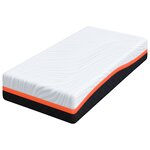 vidaXL Matelas Blanc  Gris 80 x 160 cm Mousse