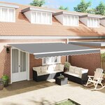 vidaXL Auvent Blanc 4 5 × 3 5 m Métal