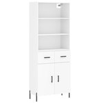 vidaXL Buffet haut Blanc 69 5x34x180 cm Bois d'ingénierie