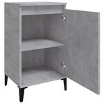 vidaXL Tables de chevet 2 Pièces gris béton 40x35x70 cm bois d'ingénierie