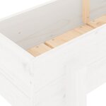 vidaXL Lit surélevé de jardin blanc 160x30x38 cm bois de pin massif