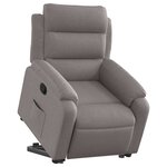 vidaXL Fauteuil inclinable taupe tissu