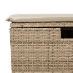 vidaXL Salon de jardin avec coussins 5 Pièces beige résine tressée